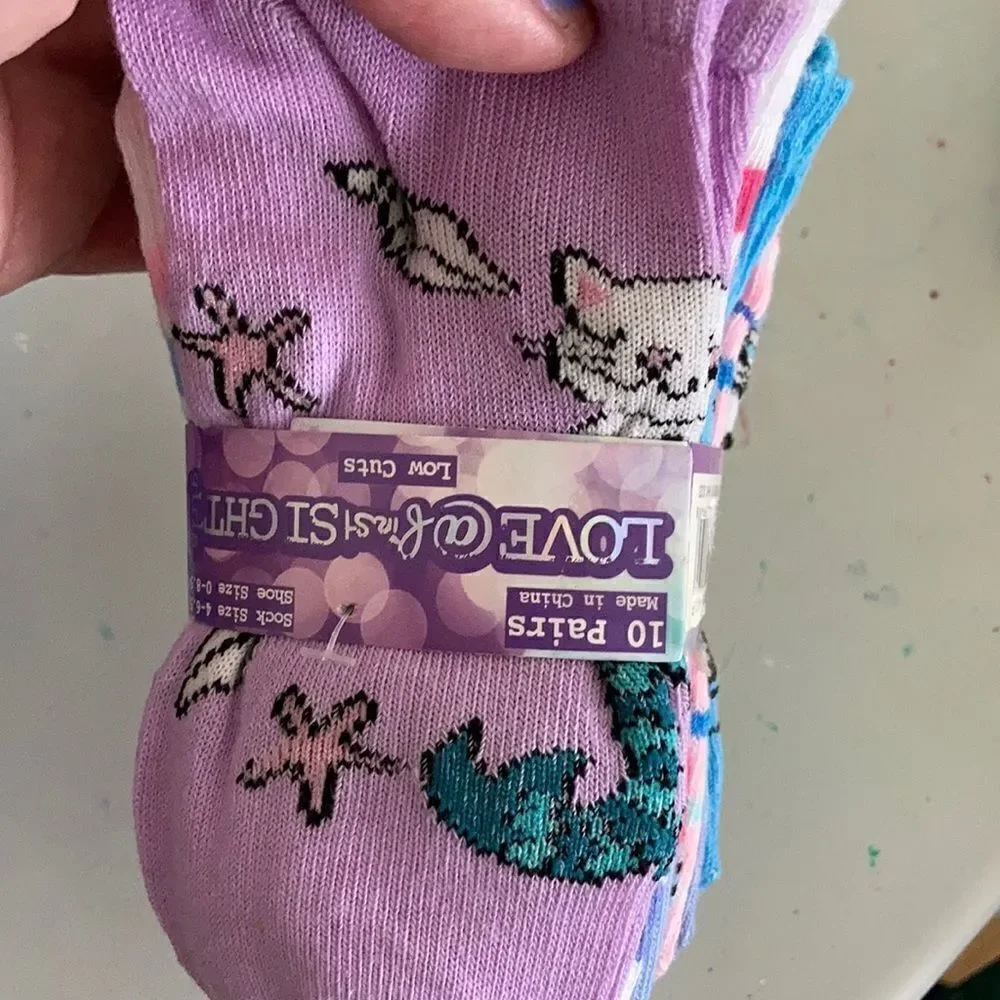 Love @ First Sight Girls Socks 10 pairs